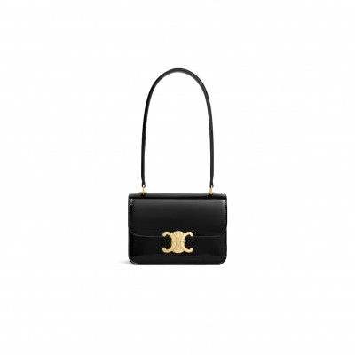 CELINE TEEN GARANCE PATENT LEATHER HANDBAG 118053FYE.38NO (18.5*13.5*7 cm)